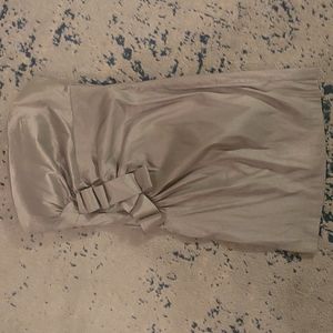 Daisy Fuentes Silver strapless cocktail dress